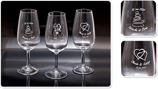 marquage - verre imprimé - tampographie - impression verre - gravure sur verre